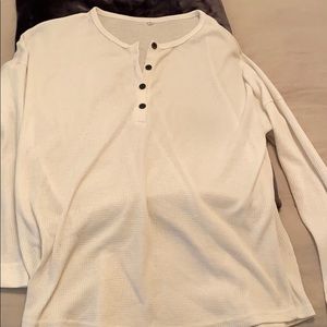 White button henley
